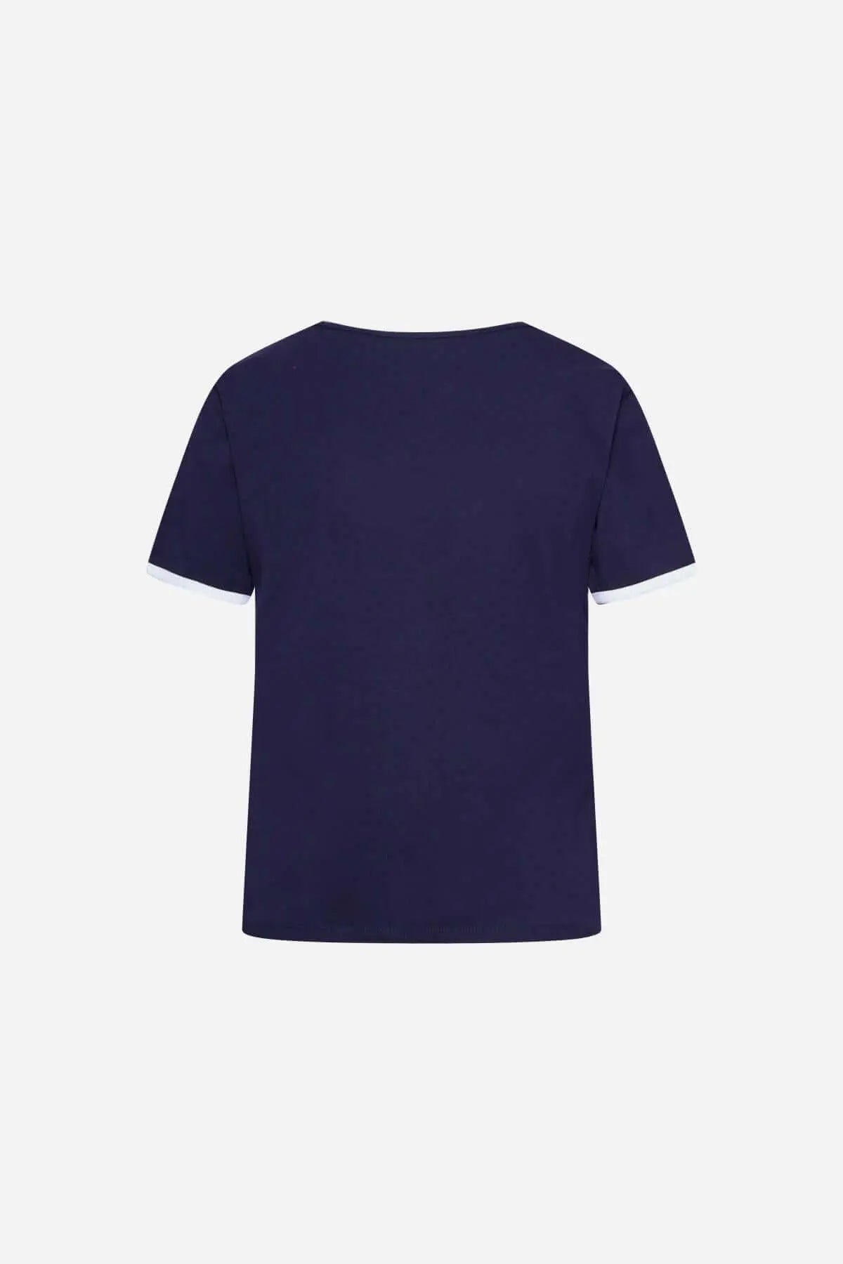 MAGLIA SCOLLO DENIM BLUE NAVY DORABELLA