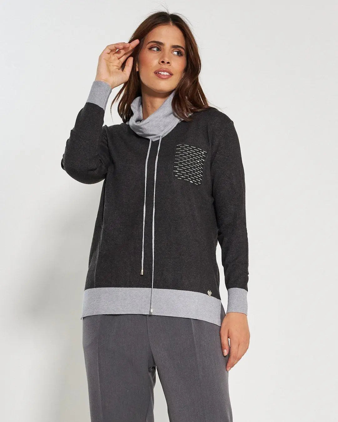 Maglia Dolcevita ANTRACITE DORABELLA PIU' XXXL