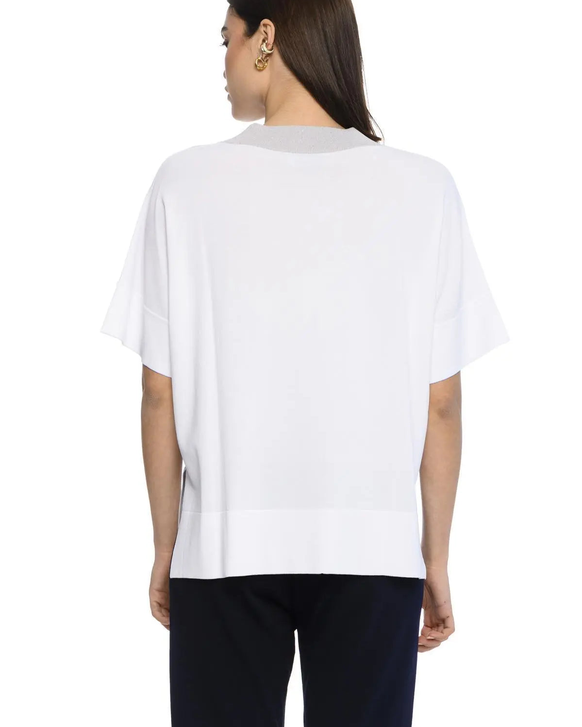 Maglia Scollo a V BIANCO IRONICA