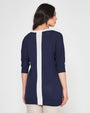 Maglia V BLUE NAVY DORABELLA