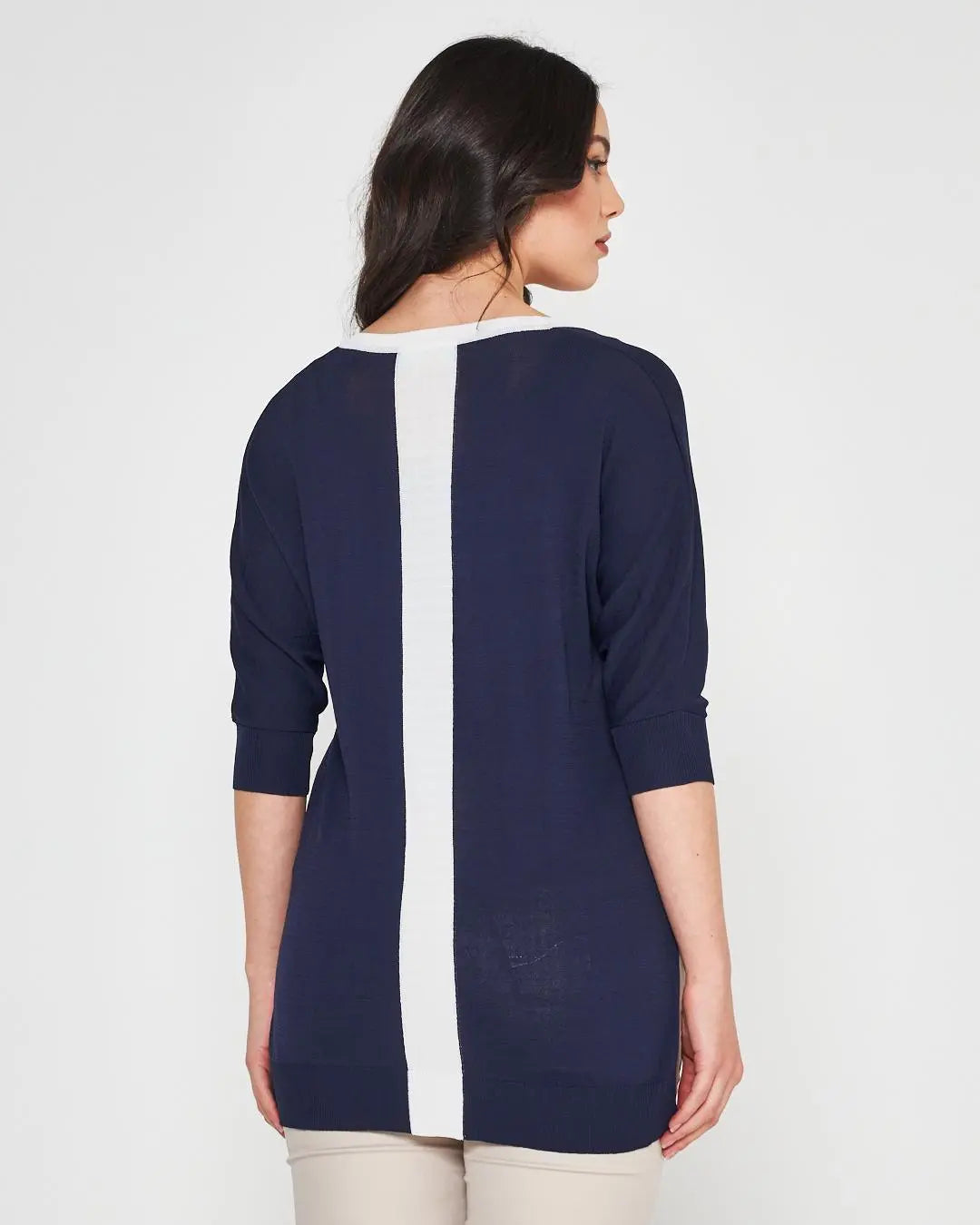 Maglia V BLUE NAVY DORABELLA