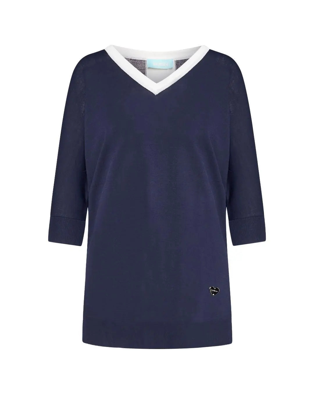 Maglia V BLUE NAVY DORABELLA