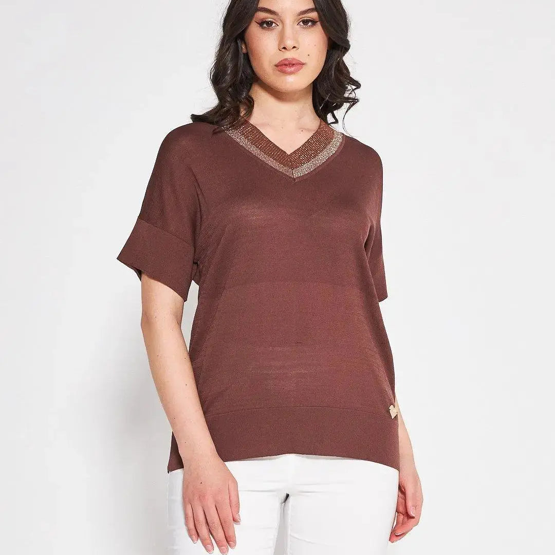 Maglia V CACAO DORABELLA XL