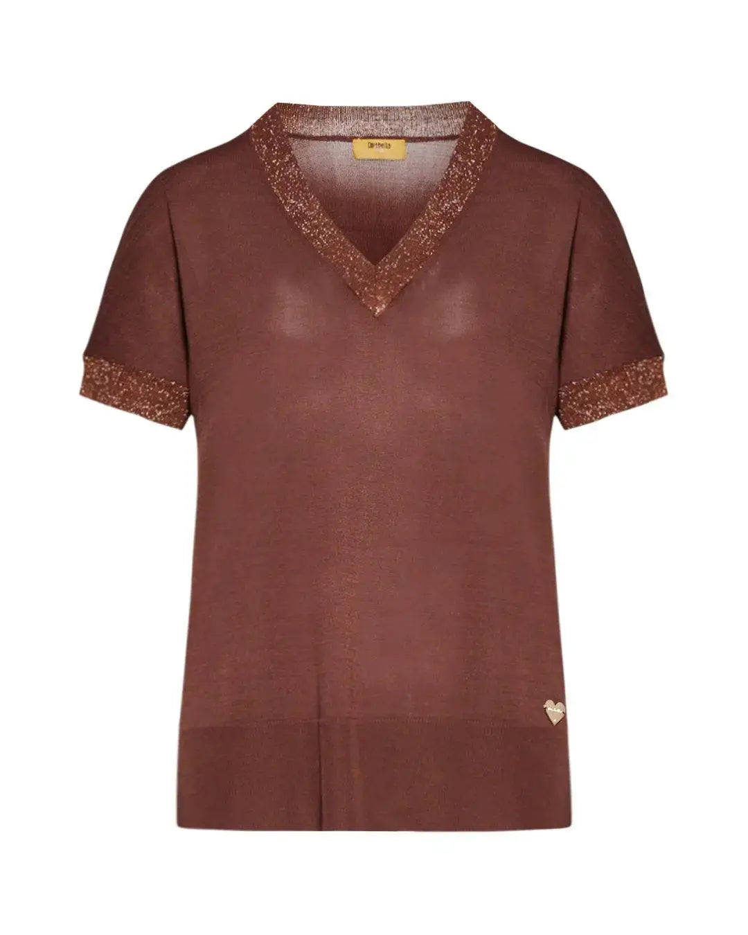 Maglia V CACAO DORABELLA PIU'