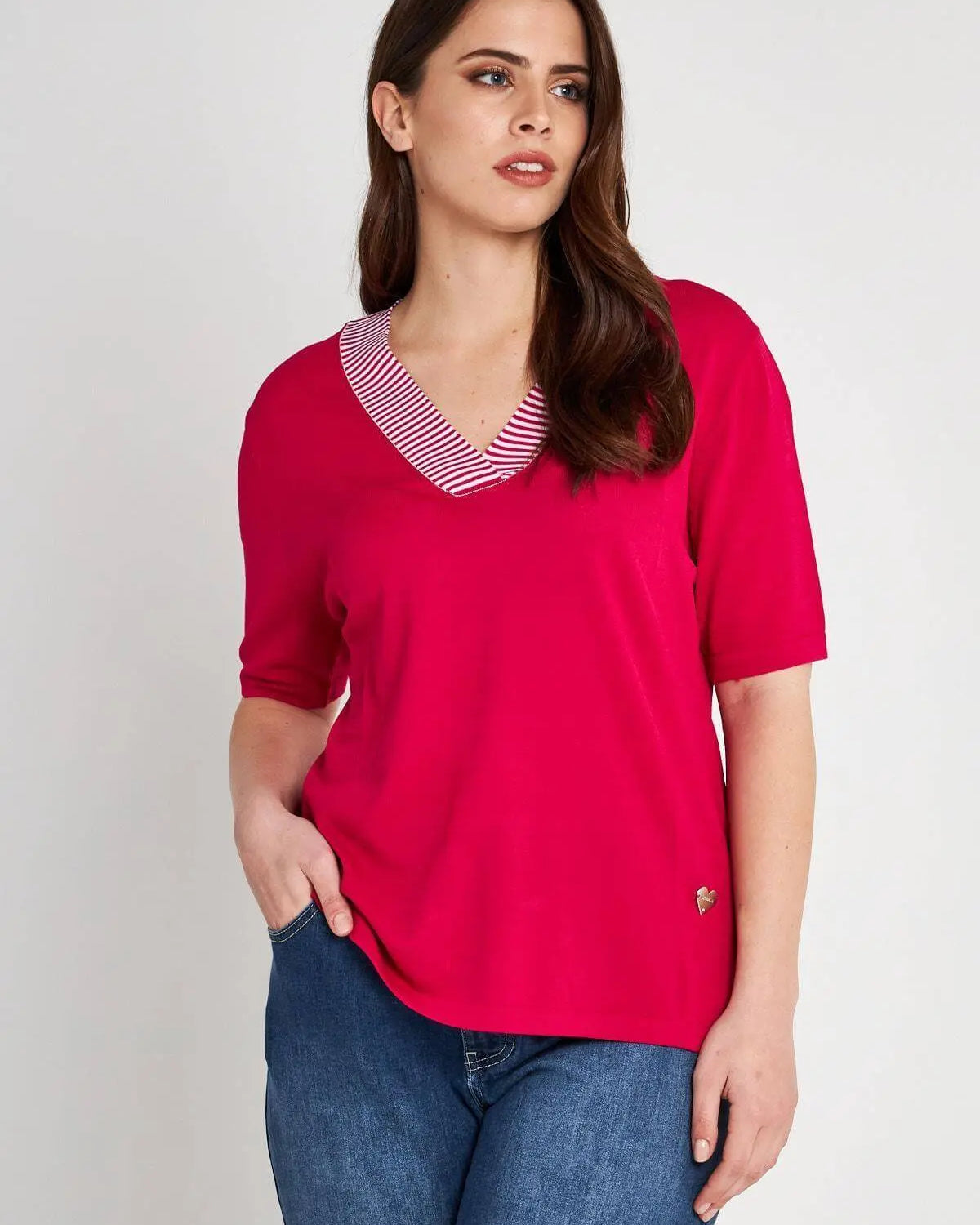 Maglia V MAGENTA DORABELLA PIU' XL