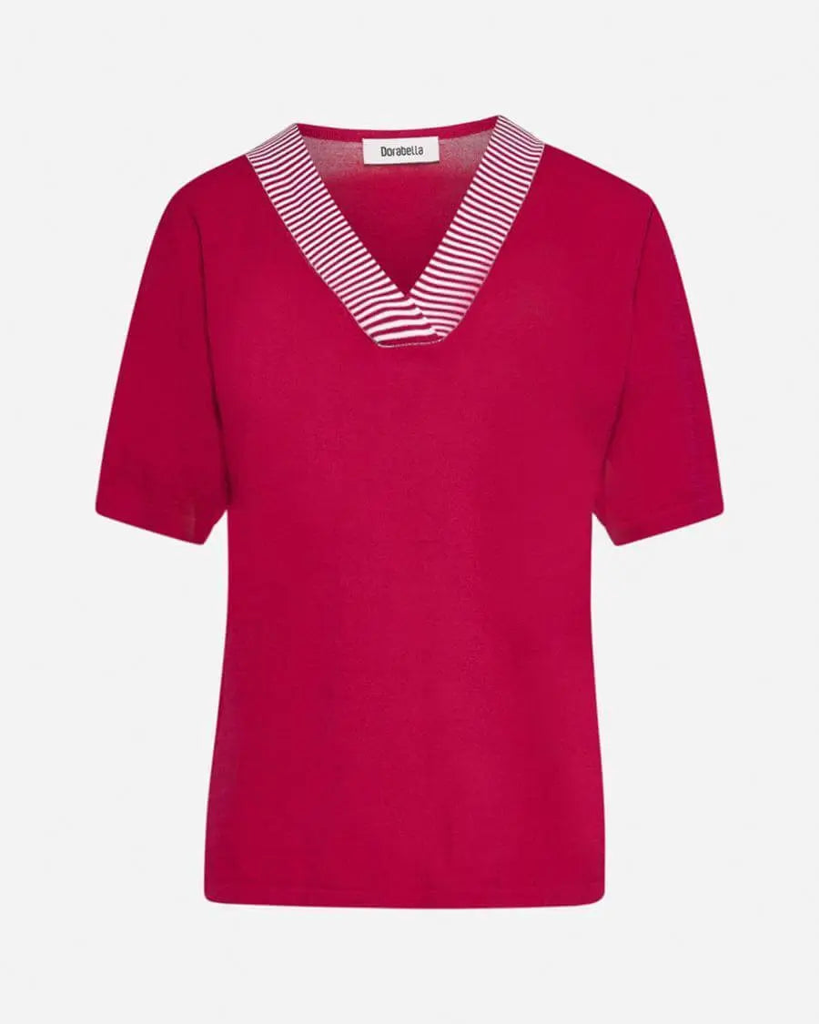 Maglia V MAGENTA DORABELLA PIU'