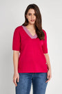 Maglia V MAGENTA DORABELLA PIU'