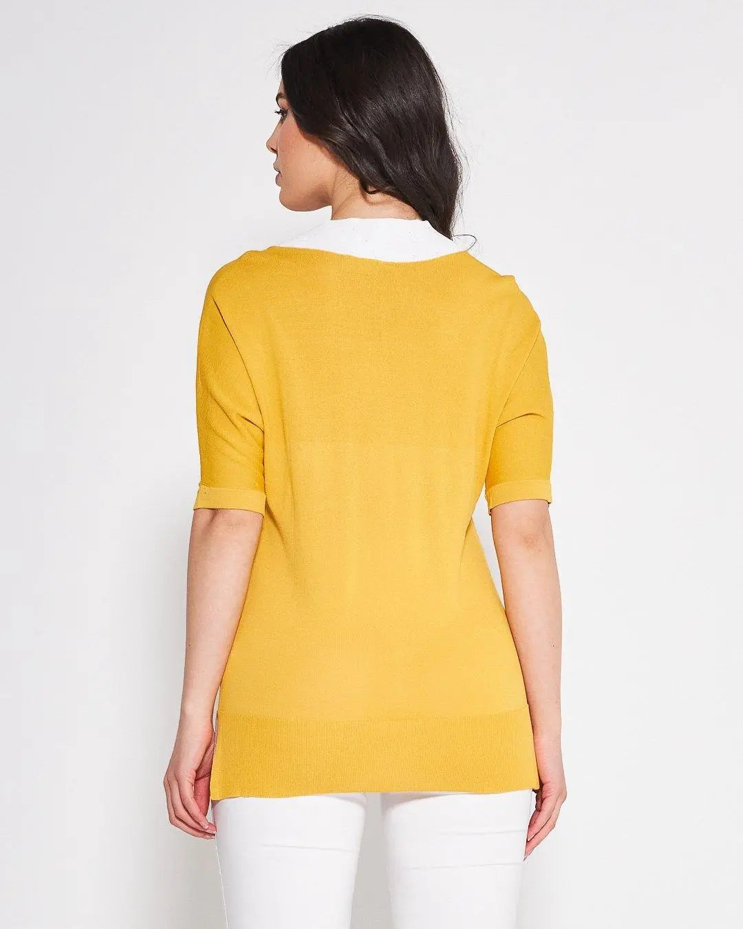 Maglia V MOSTARDA DORABELLA