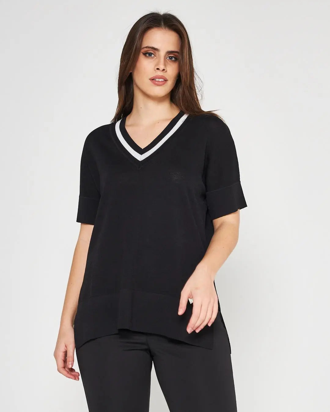 Maglia V NERO DORABELLA PIU'