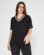Maglia V NERO DORABELLA PIU'