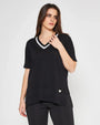 Maglia V NERO DORABELLA PIU'