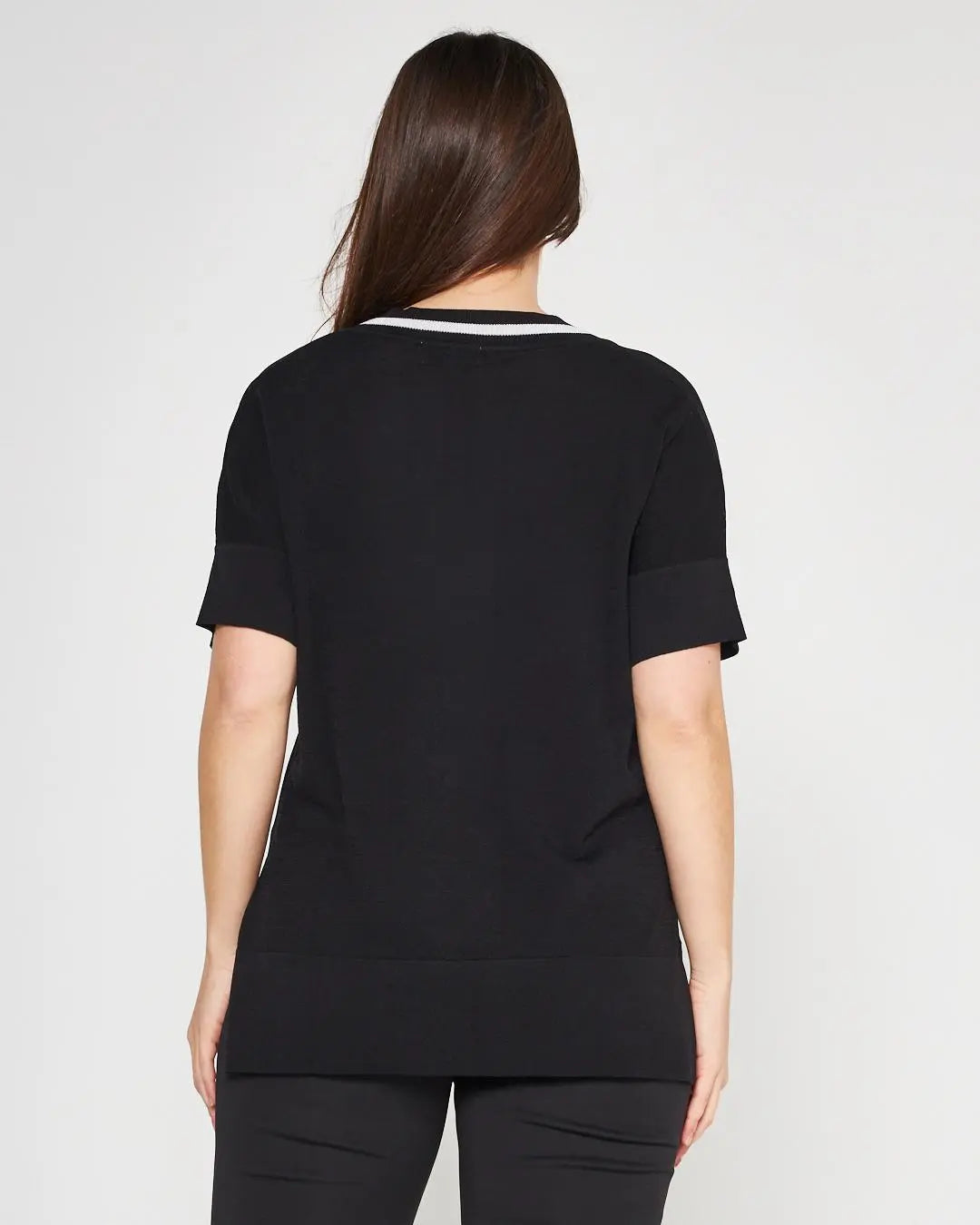 Maglia V NERO DORABELLA PIU'