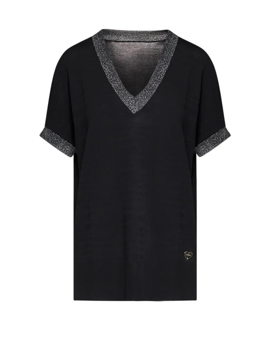 Maglia V NERO DORABELLA PIU'