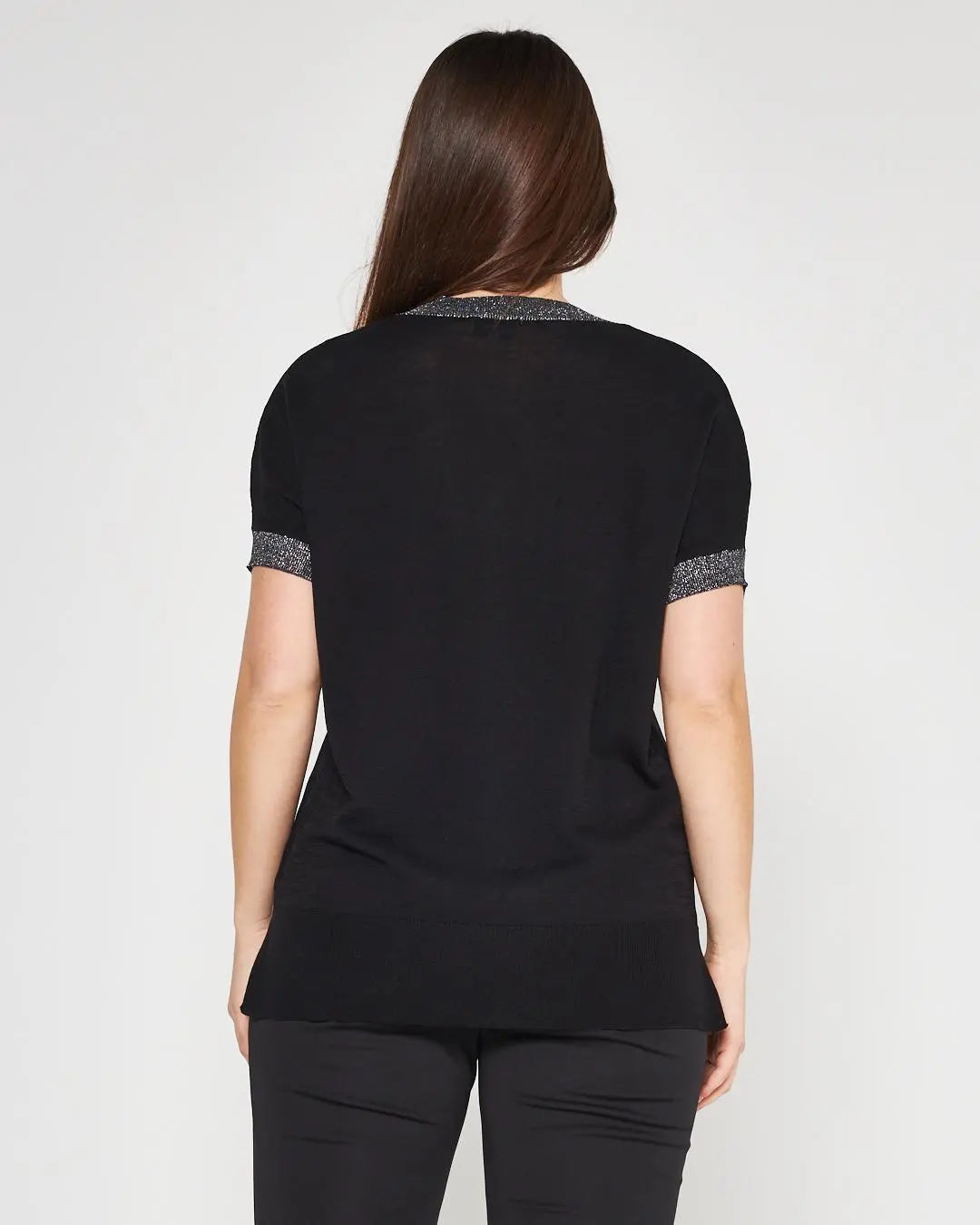 Maglia V NERO DORABELLA PIU'