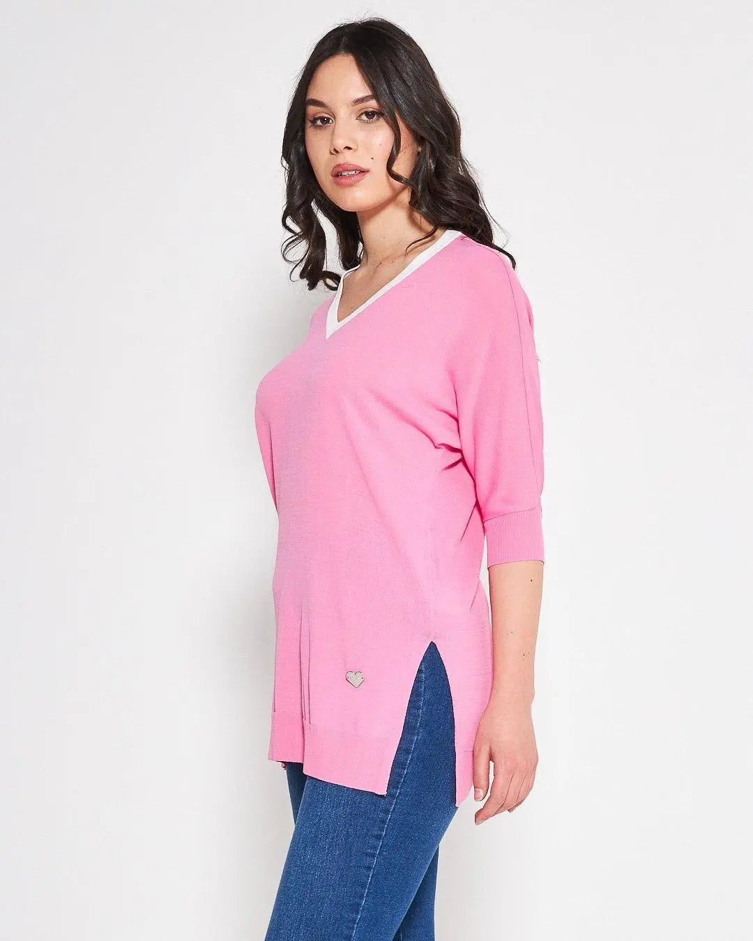 Maglia V ROSA BUBBLE DORABELLA