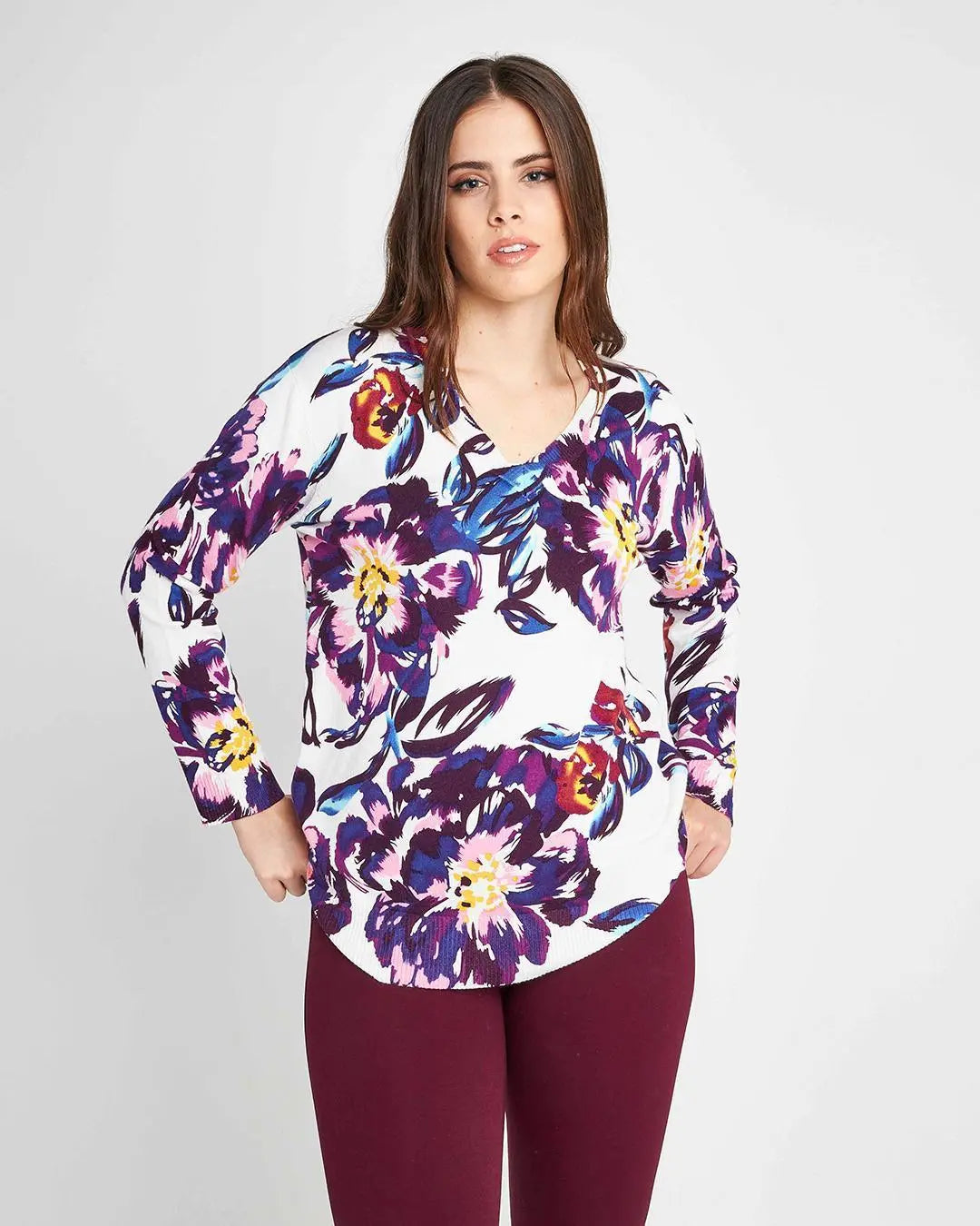 Maglia a disegni floreali FANTASIA DORABELLA XL