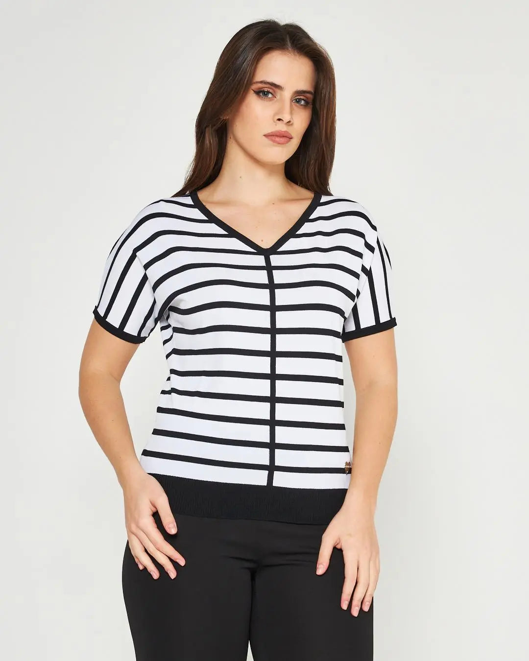 Maglia a righe BLACK-WHITE DORABELLA