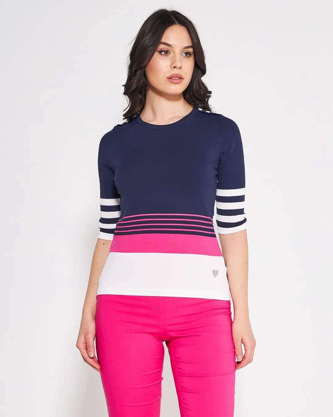 Maglia a righe BLUE NAVY DORABELLA XL