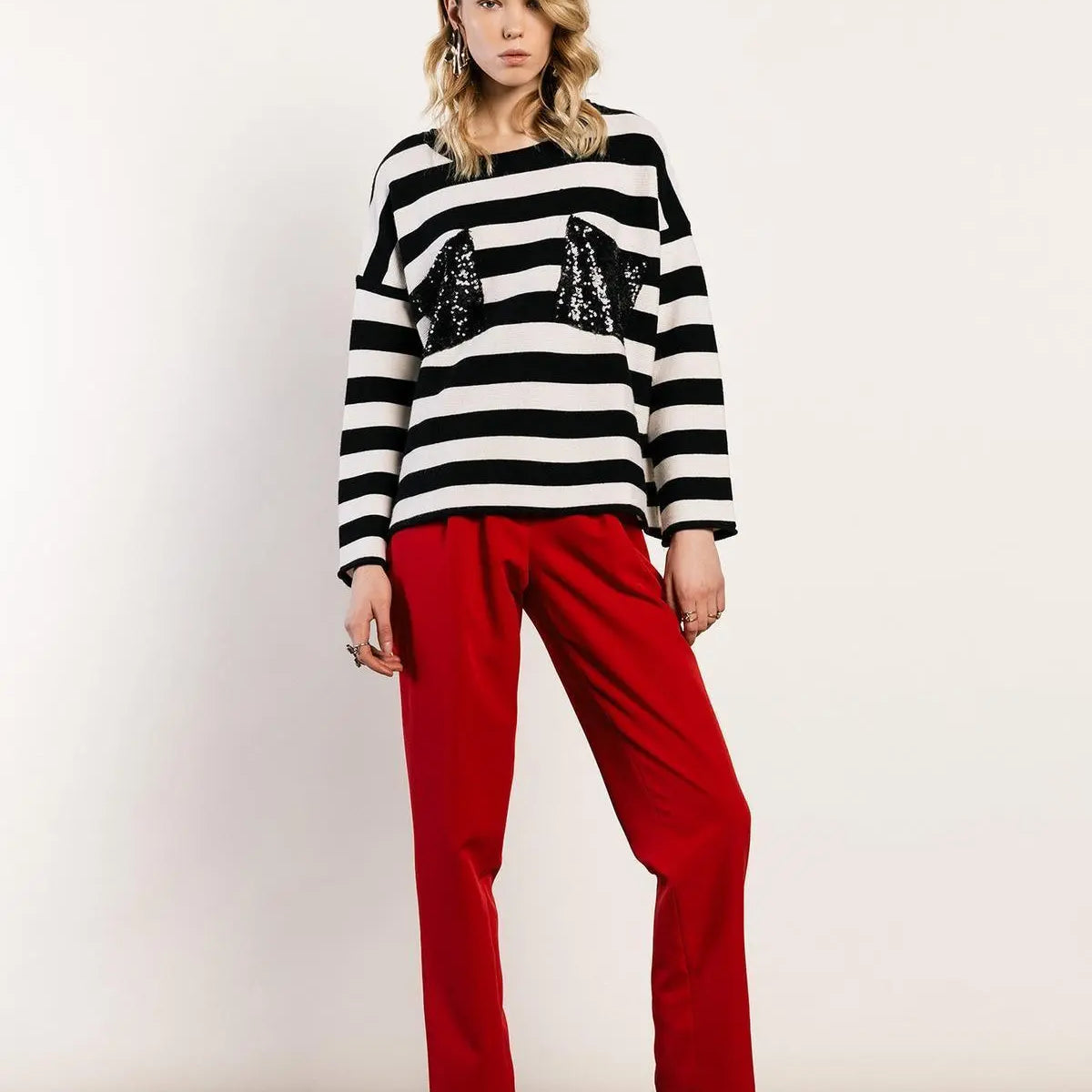 Maglia a righe CALCE-NERO IRONICA XL