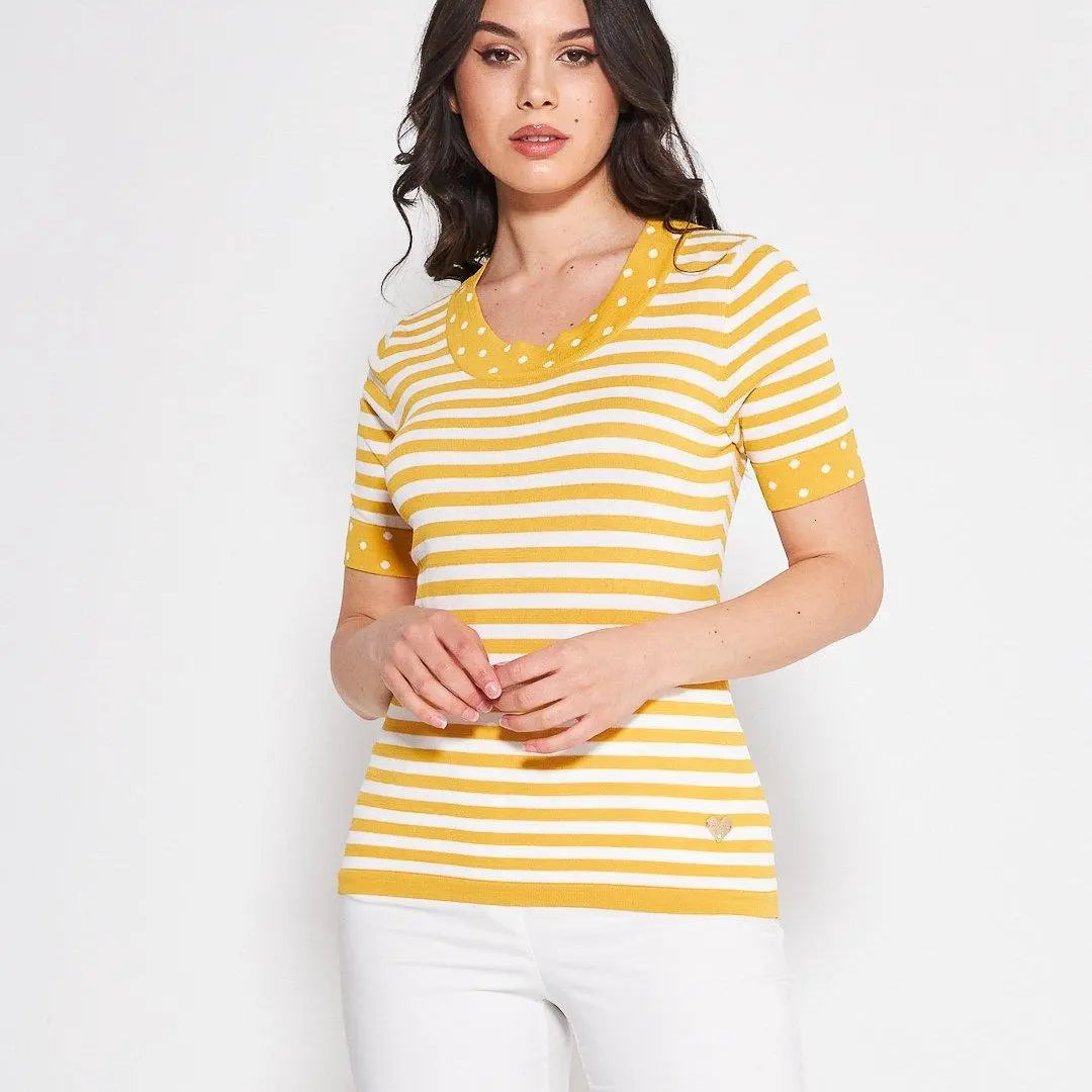 Maglia a righe Giallo DORABELLA XL