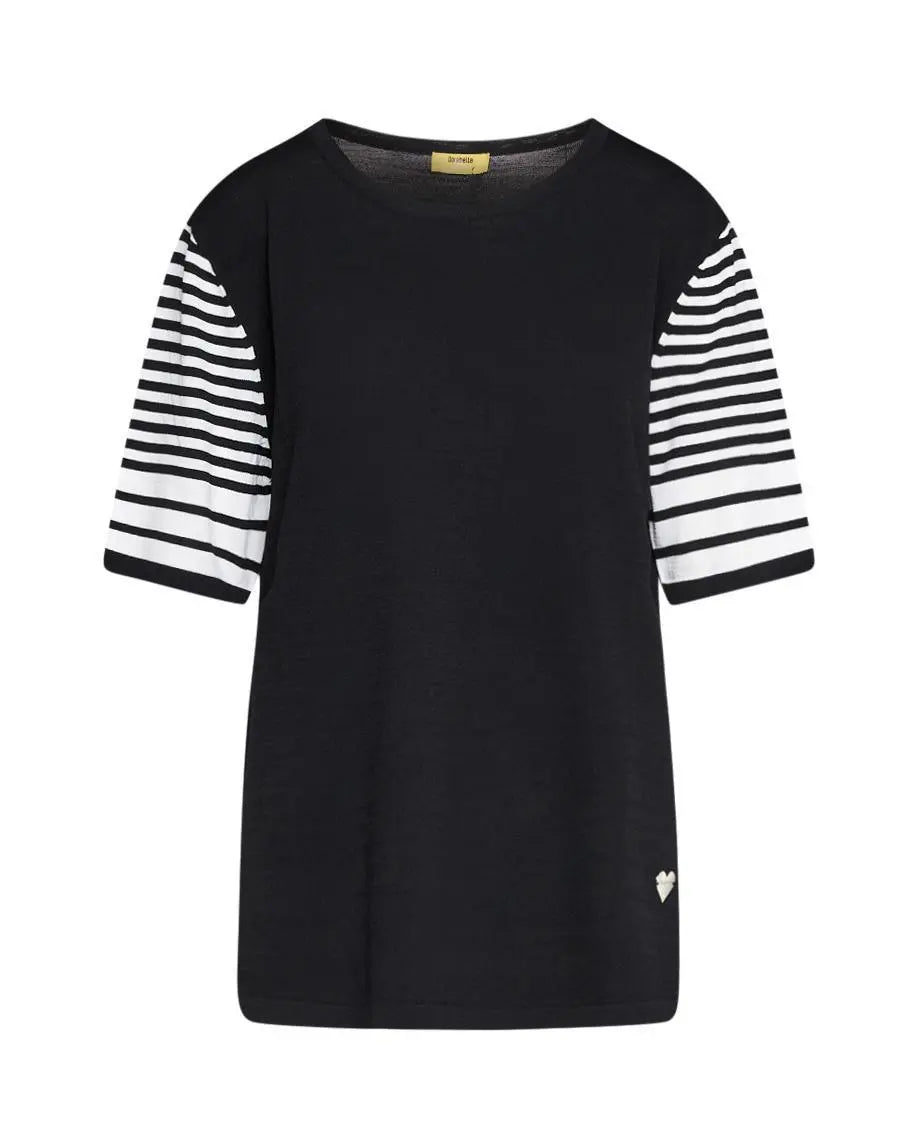 Maglia a righe NERO-BIANCO DORABELLA PIU'
