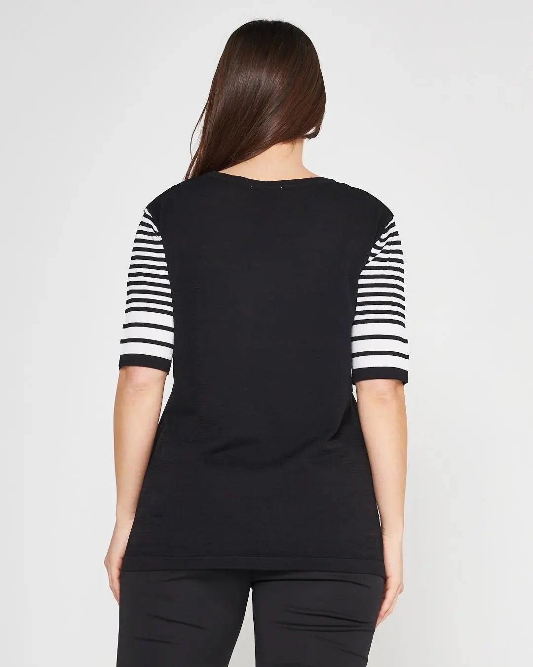 Maglia a righe NERO-BIANCO DORABELLA PIU'