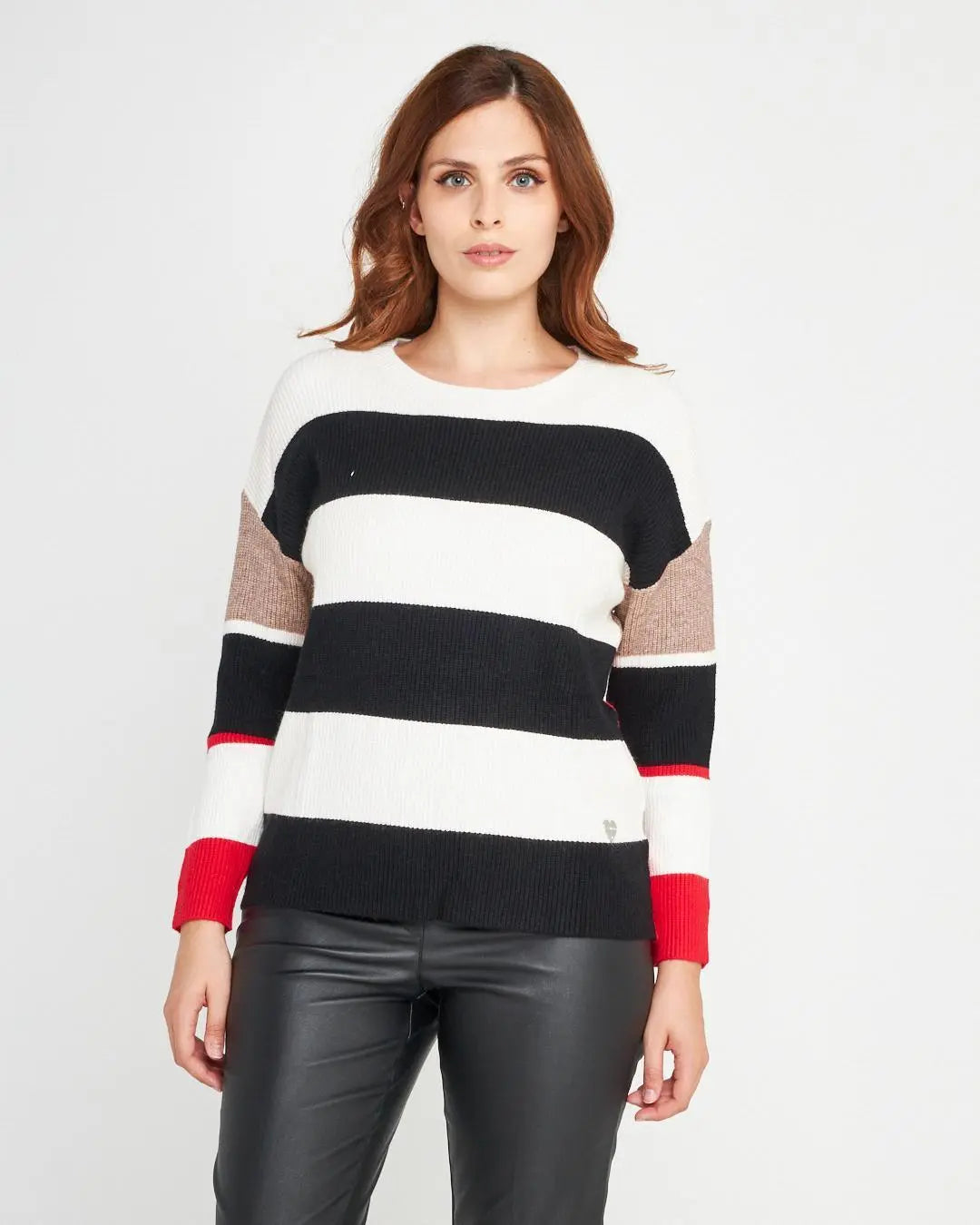 Maglia a righe NERO-OFF WHITE DORABELLA