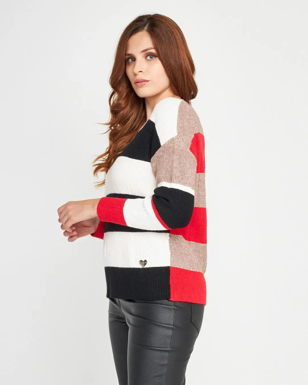 Maglia a righe NERO-OFF WHITE DORABELLA