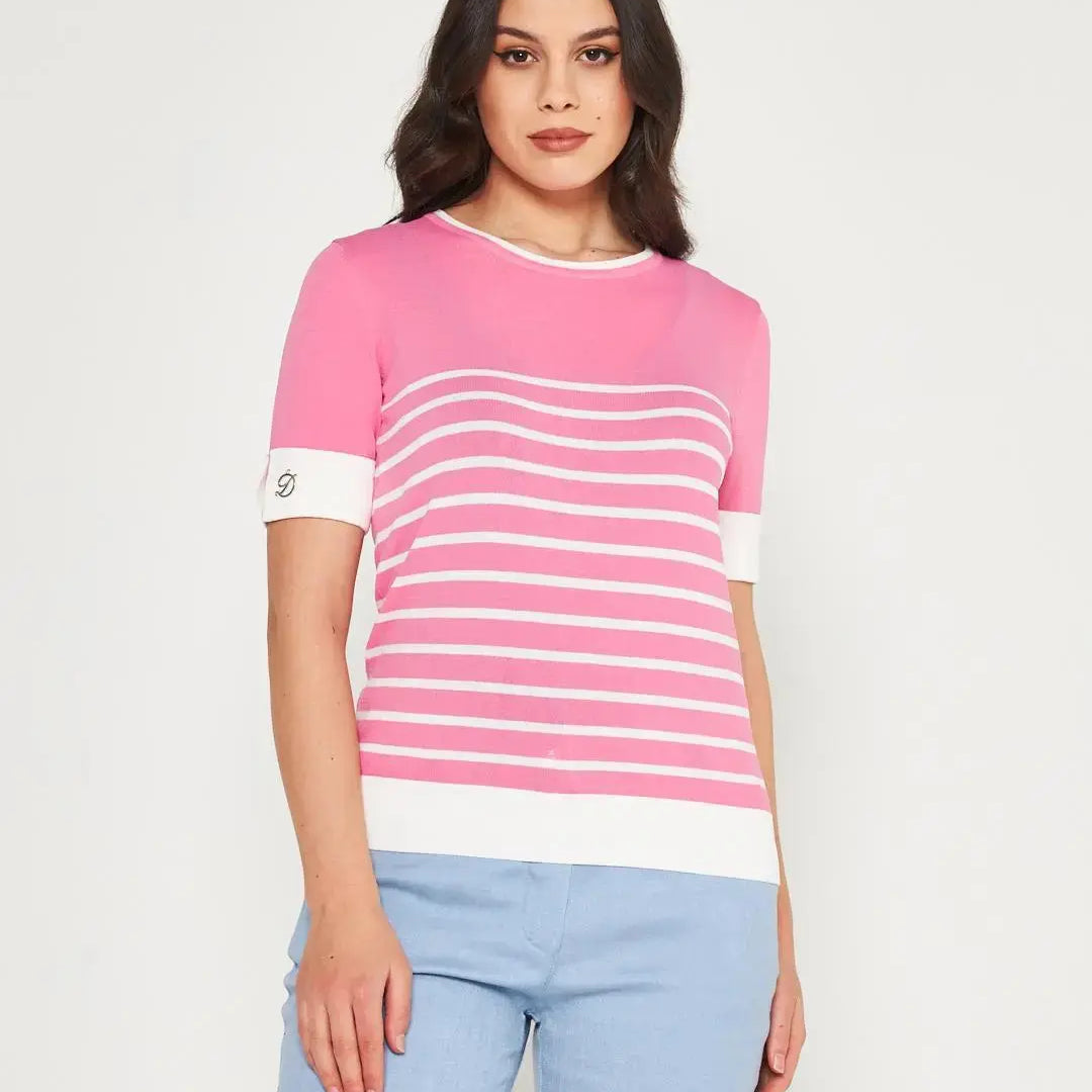 Maglia a righe ROSA BUBBLE DORABELLA XL