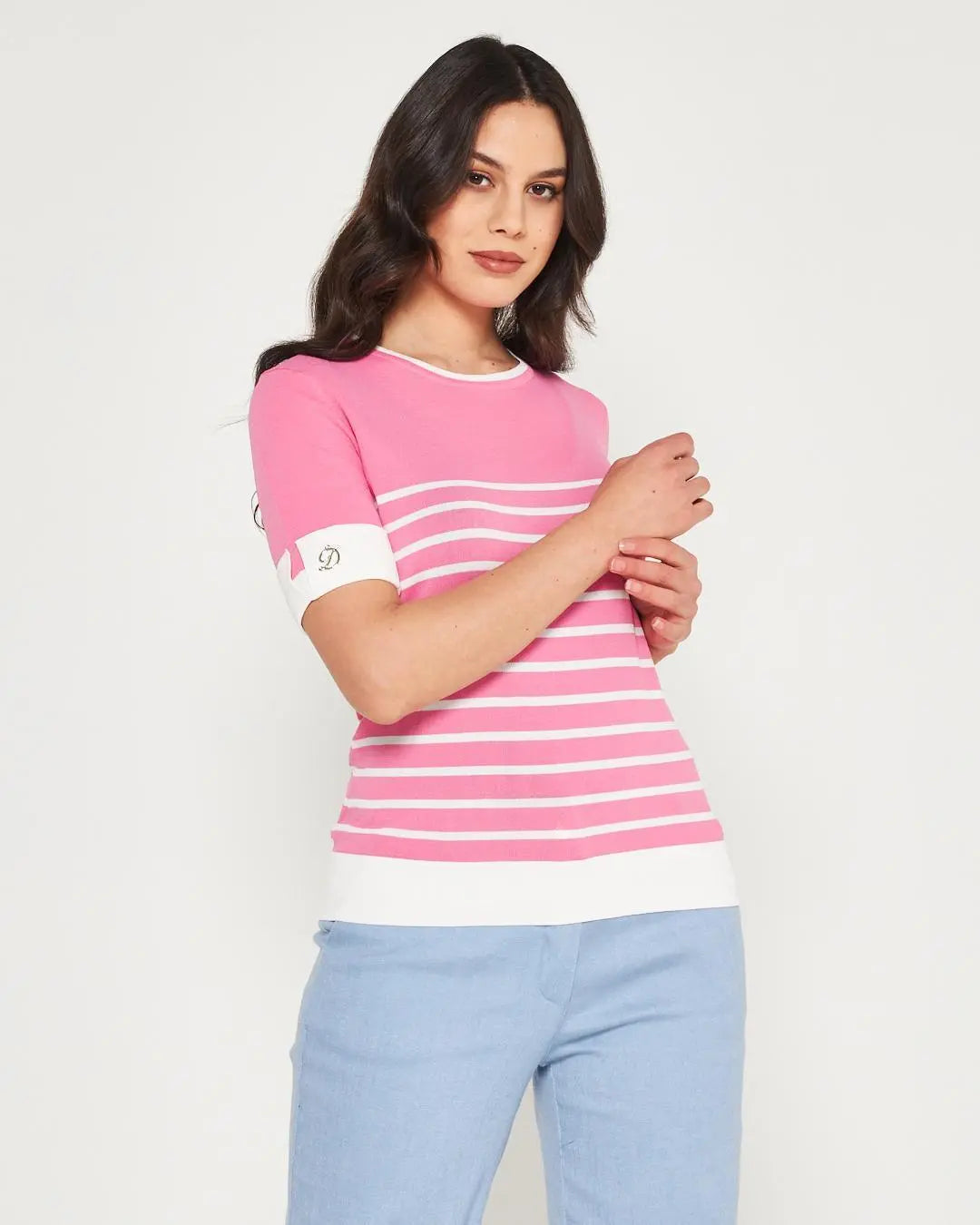 Maglia a righe ROSA BUBBLE DORABELLA