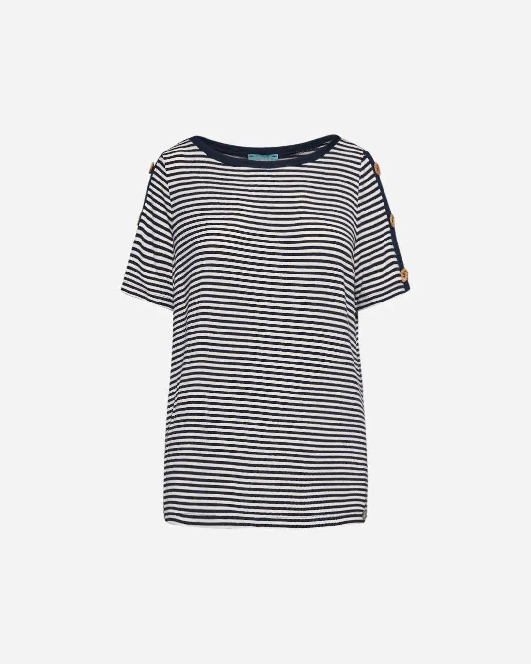 Maglia a righe con bottoni BLU DORABELLA XXL