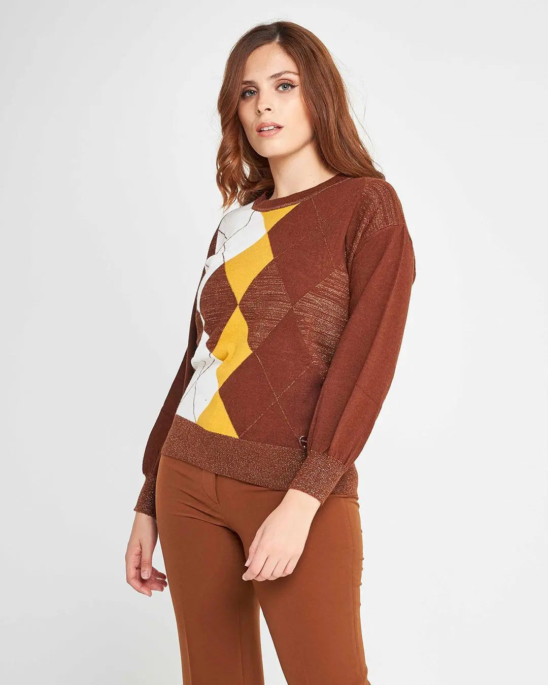 Maglia ad intarsio CACAO DORABELLA