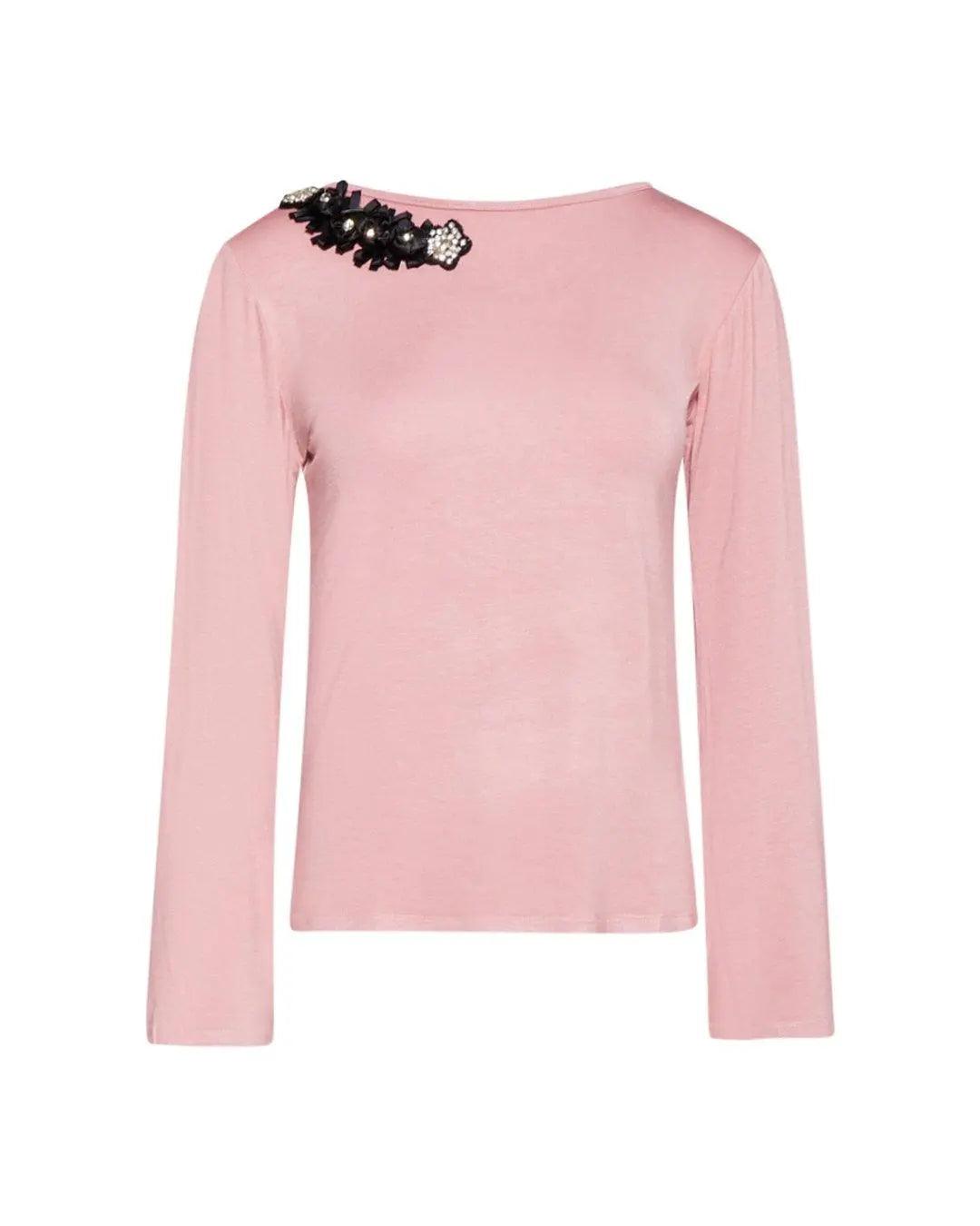 Maglia applicazione fiori ROSA IRONICA 3XL