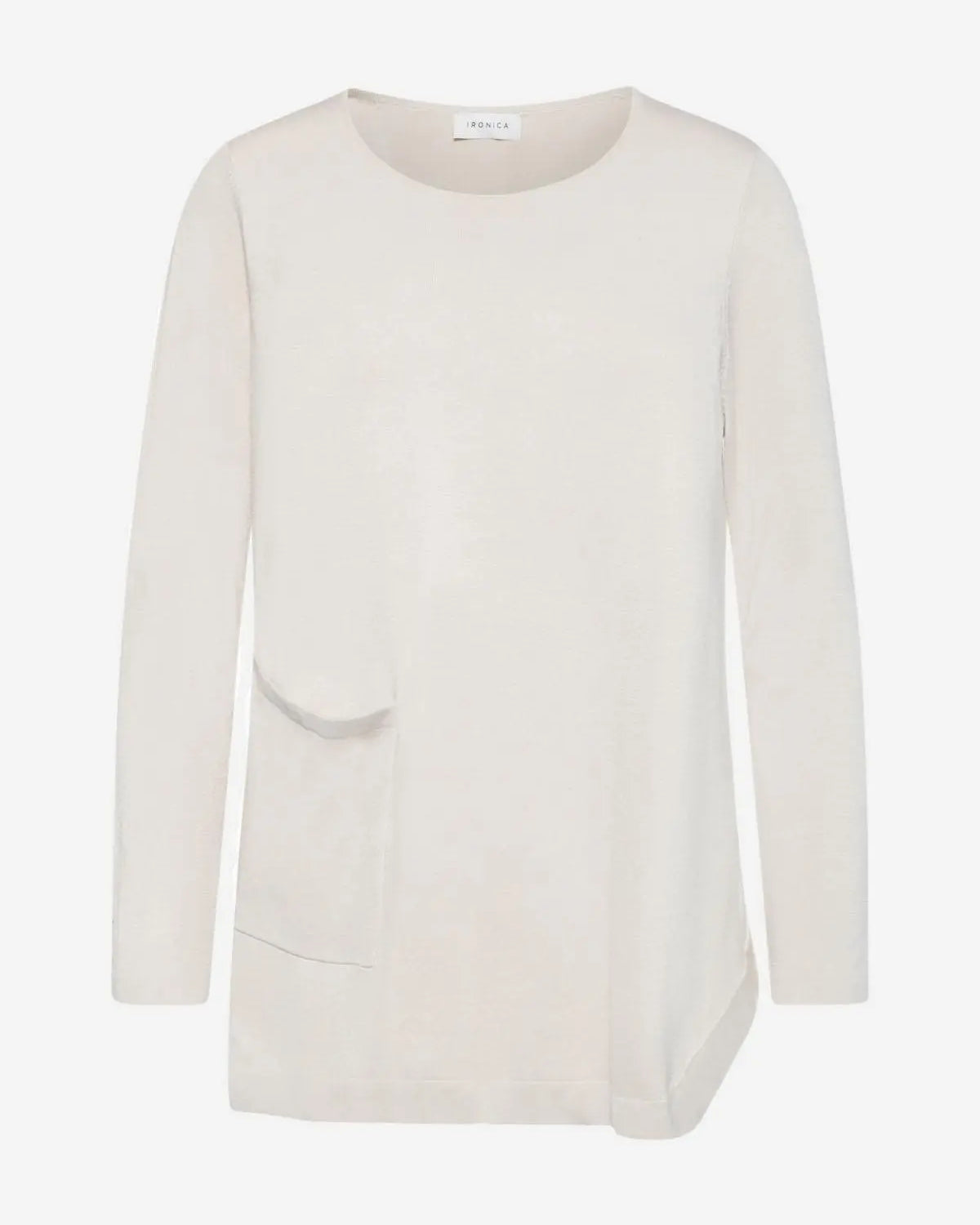 Maglia asimmetrica BEIGE IRONICA
