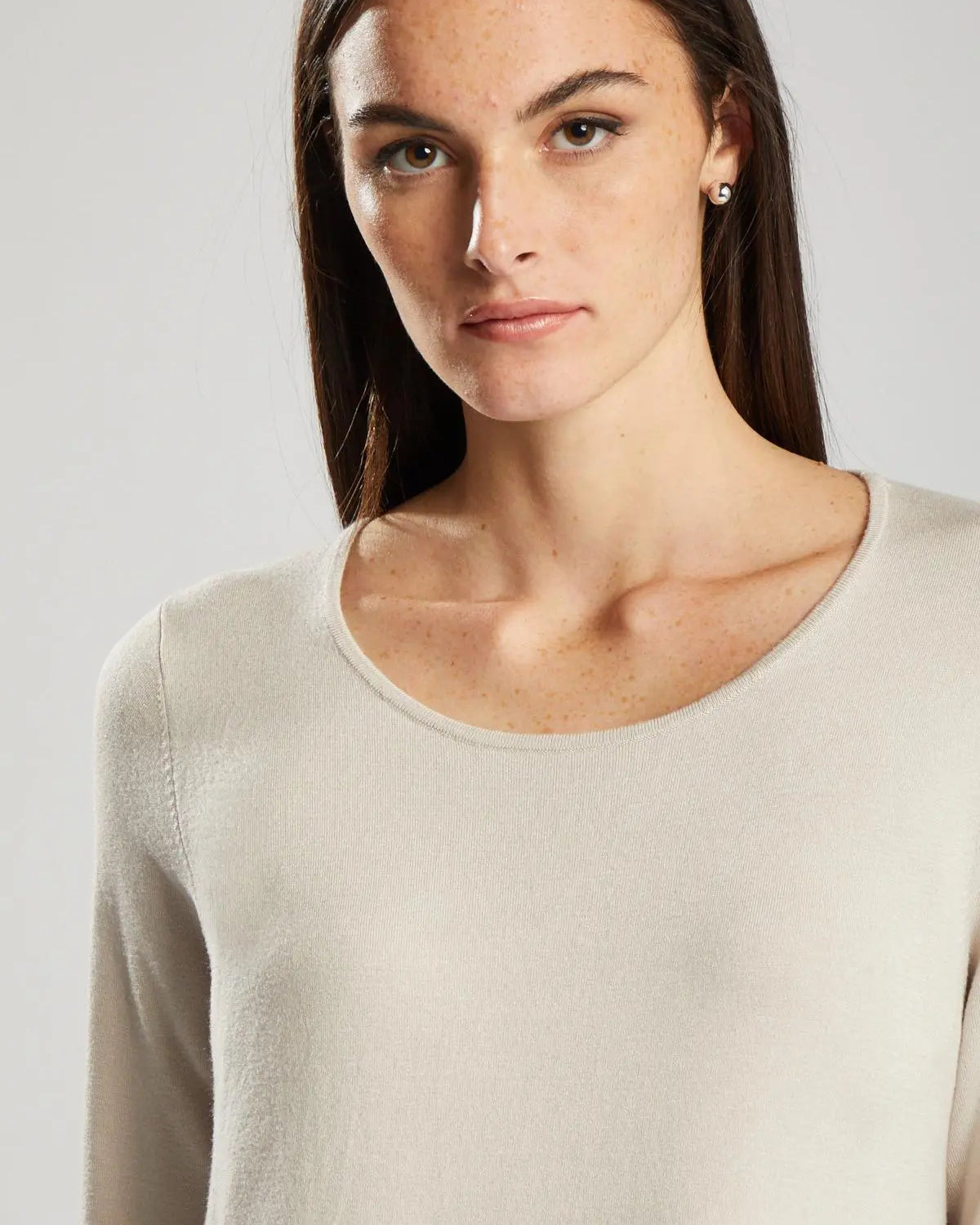 Maglia asimmetrica BEIGE IRONICA