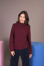 Maglia basic a mezzo collo BORDEAUX IRONICA XL
