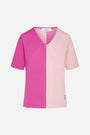 Maglia bi-colore GERANIO-PINK DORABELLA