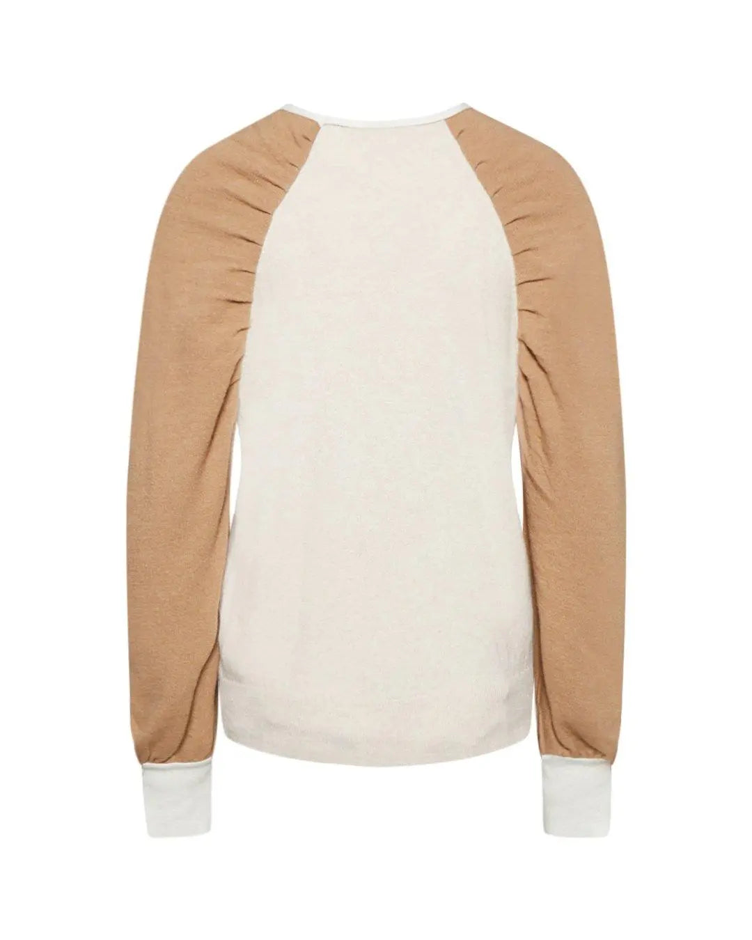 Maglia bicolor con perline ECRU IRONICA