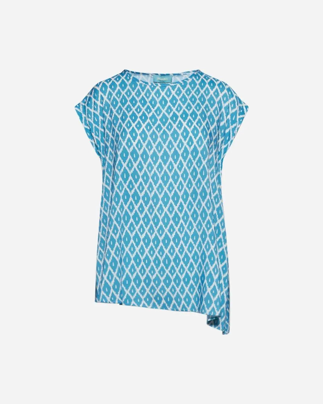 Maglia bicolor in viscosa TURCHESE DORABELLA XXL