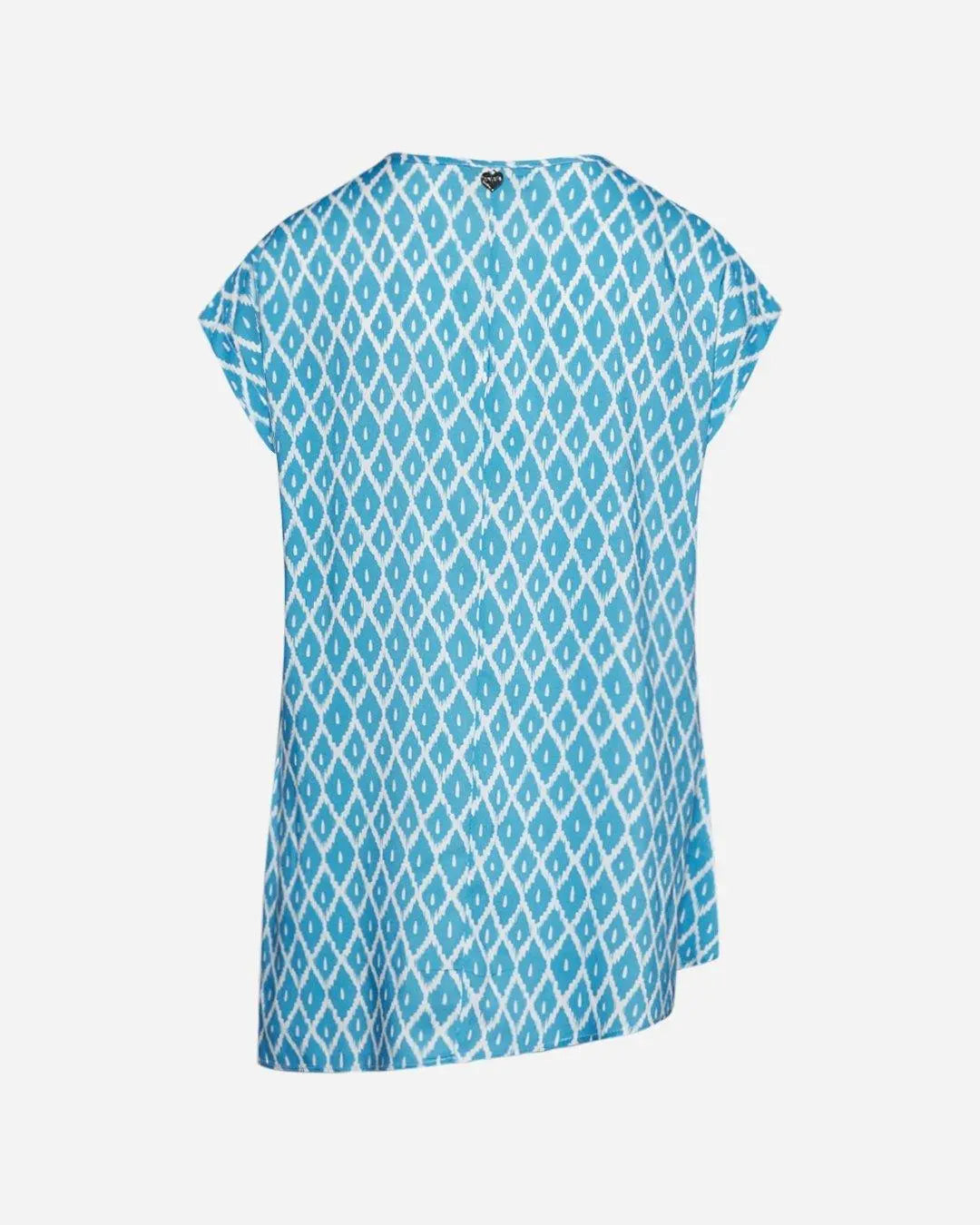 Maglia bicolor in viscosa TURCHESE DORABELLA