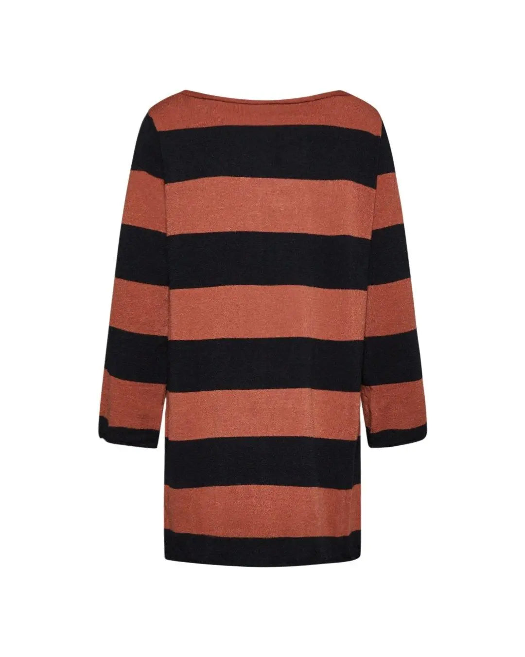 Maglia bicolor righe NERO-TABACCO IRONICA