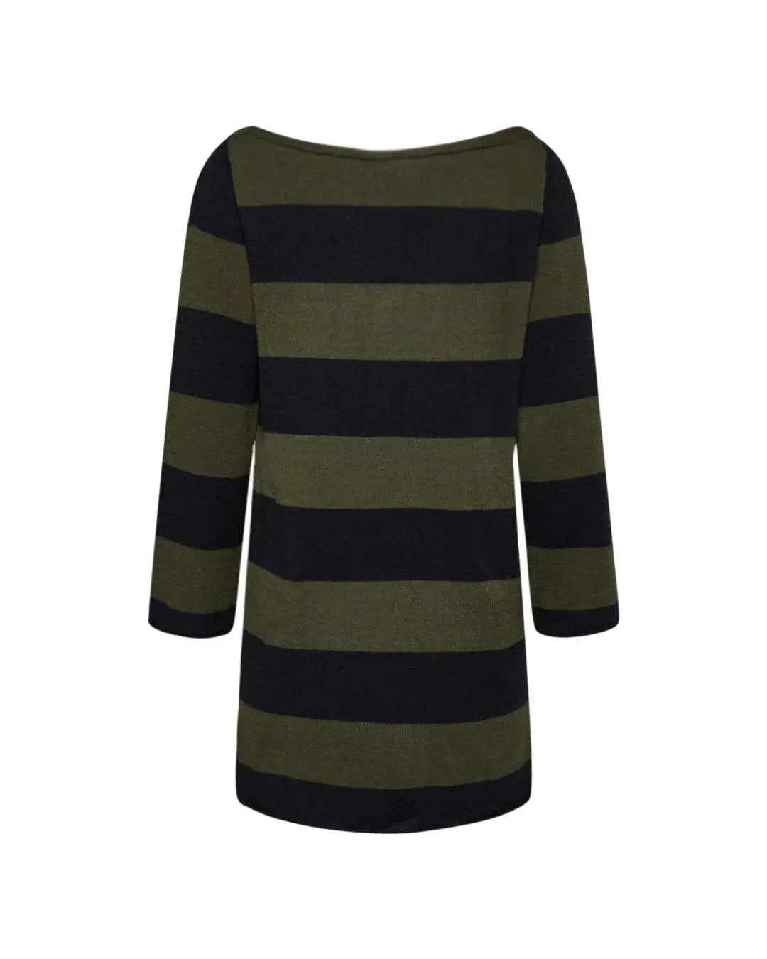 Maglia bicolor righe NERO-VERDE IRONICA