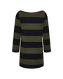 Maglia bicolor righe NERO-VERDE IRONICA