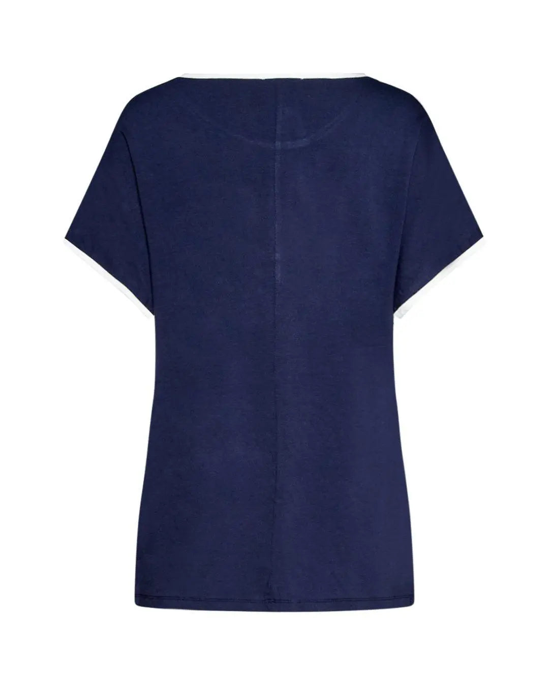 Maglia bicolore con paillettes BLUE NAVY DORABELLA PIU'