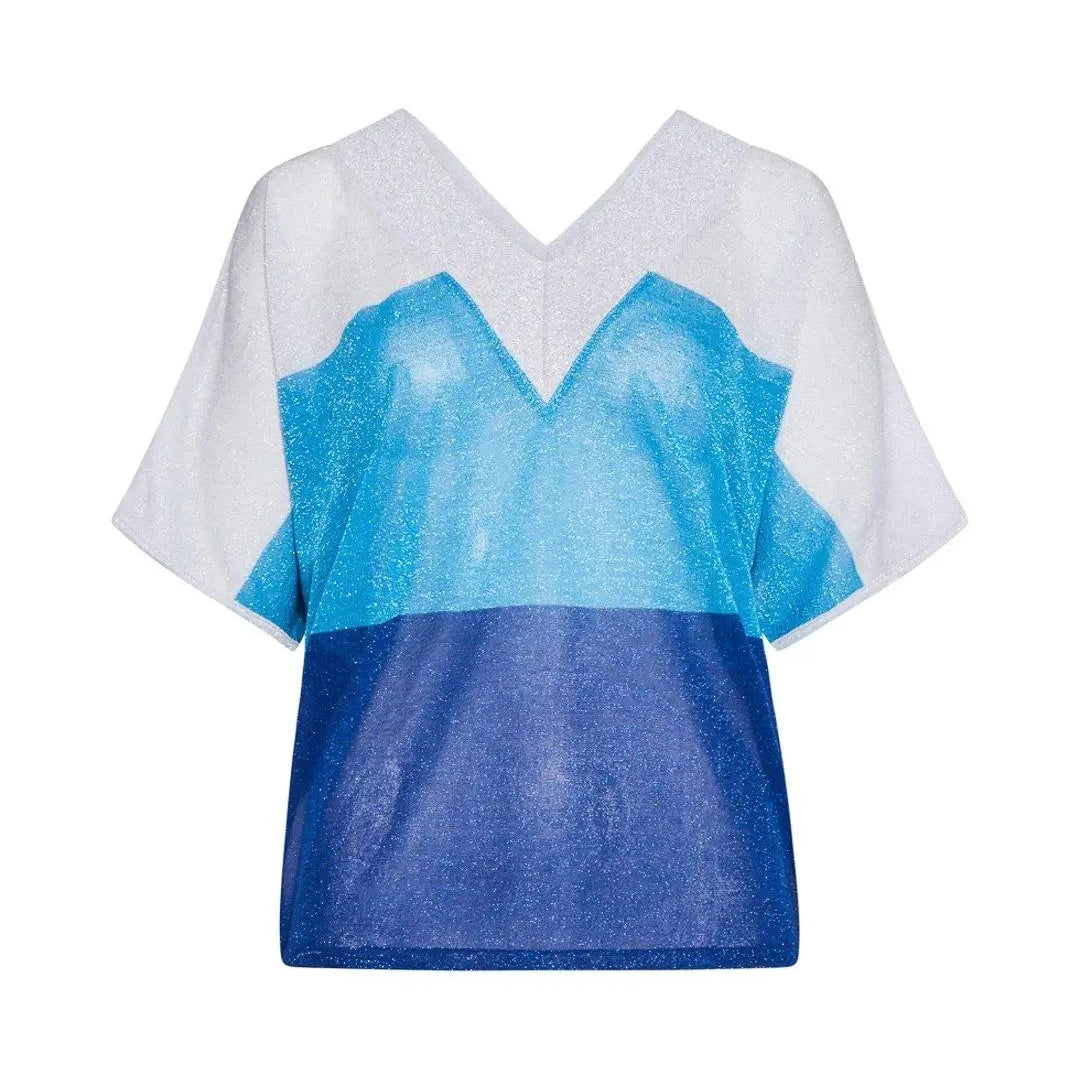 Maglia bimateriale AZZURRO IRONICA XL