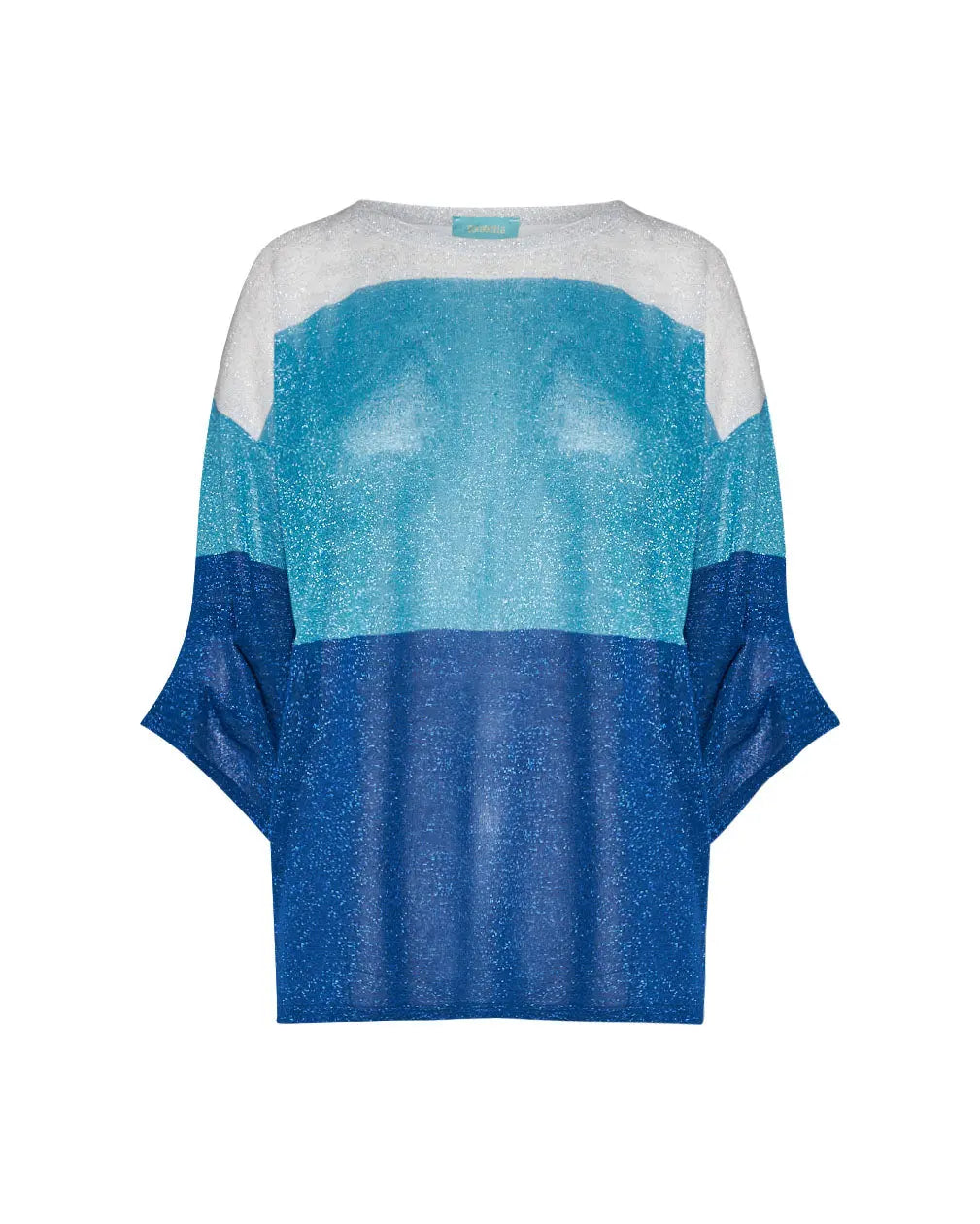 Maglia bimateriale AZZURRO IRONICA