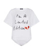 Maglia body lettering BIANCO IRONICA XL