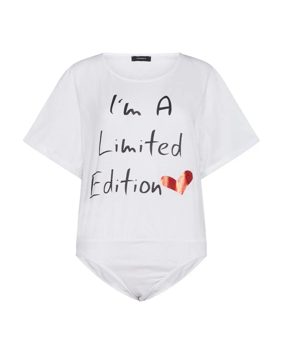 Maglia body lettering BIANCO IRONICA XL