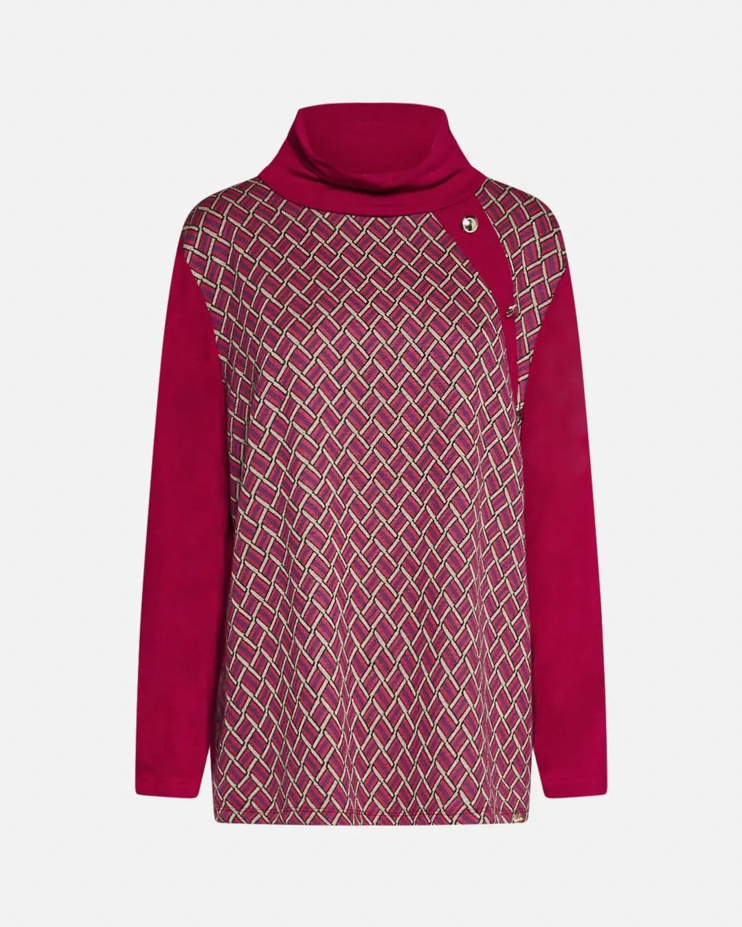 Maglia bottoni fantasia FUXIA DORABELLA PIU' 53