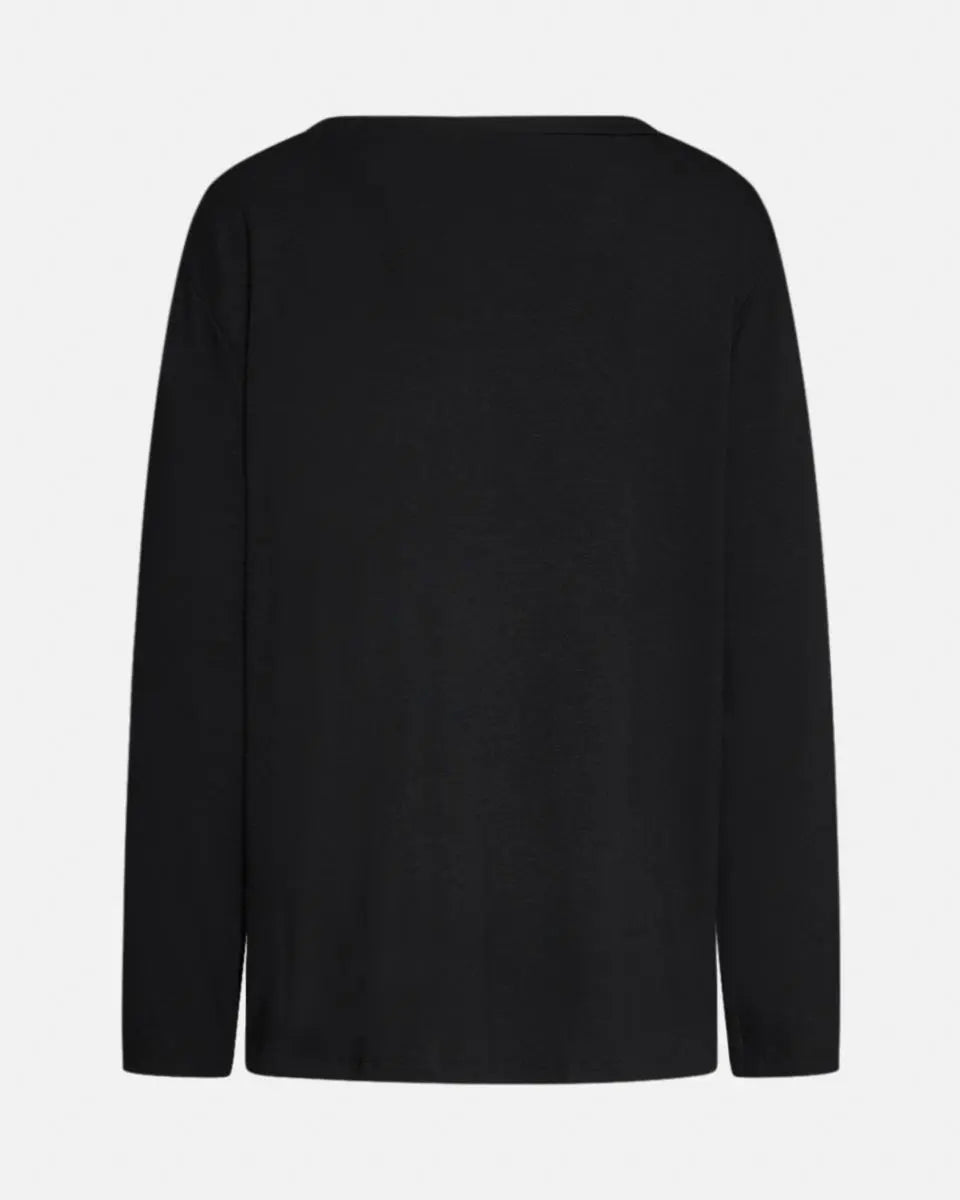 Maglia bottoni fantasia NERO-CUOIO DORABELLA PIU'